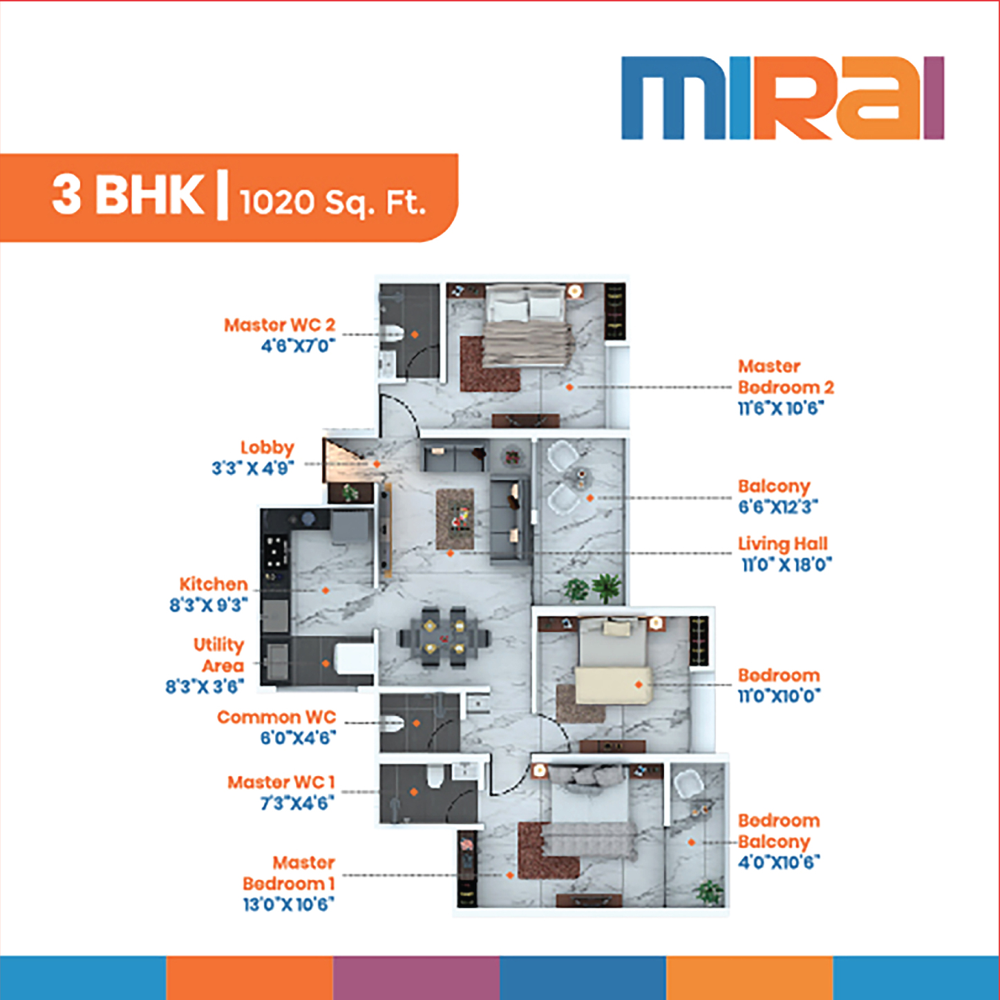 2 BHK Floor Plan